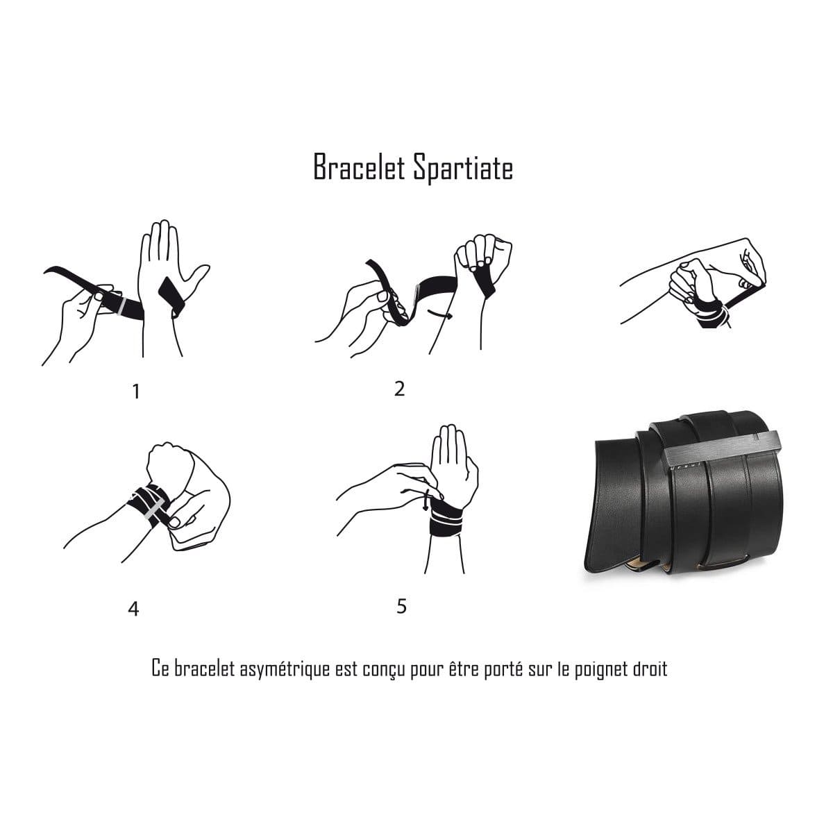 tuto spartiate bracelet de force noir