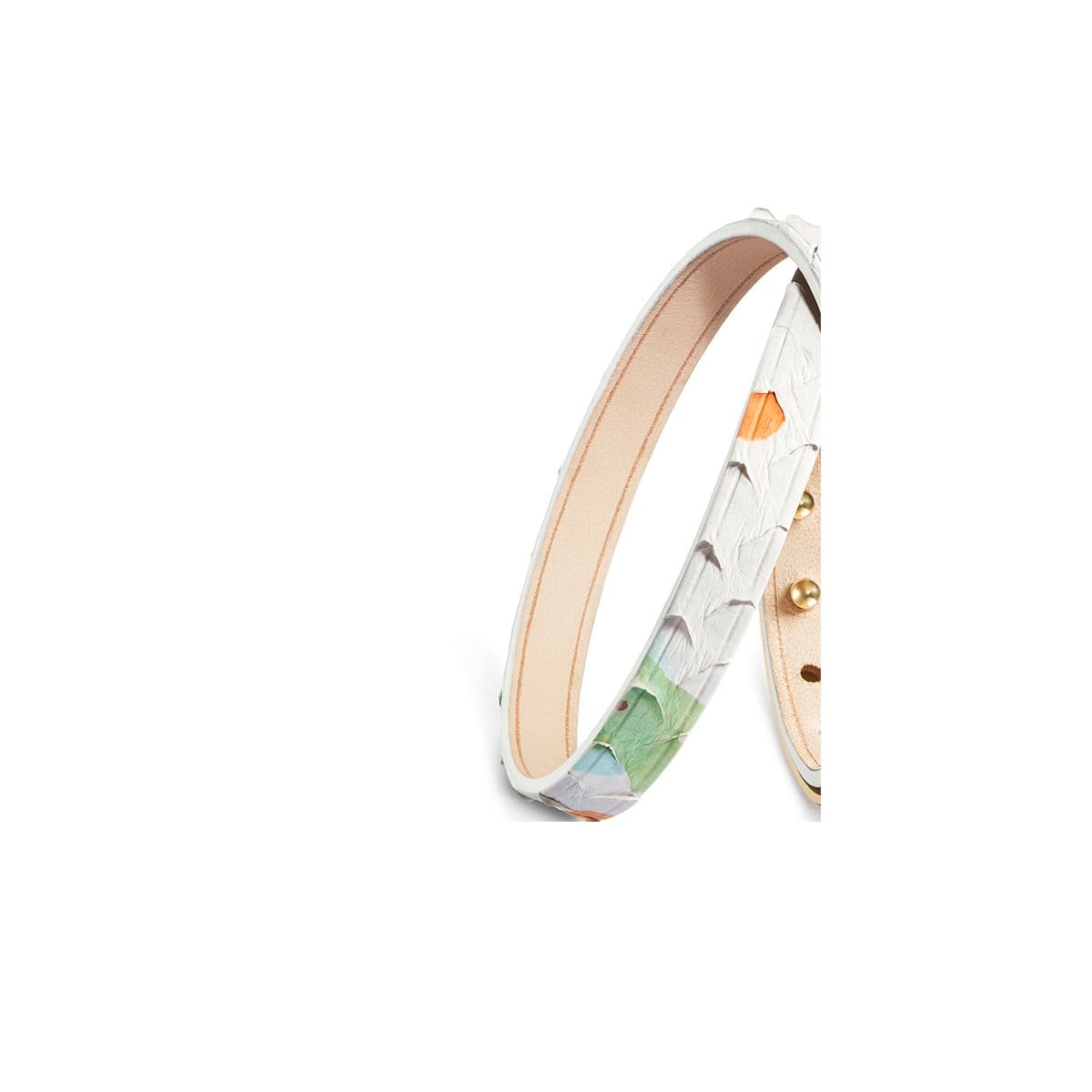 Correa de piel de pitón triple intercambiable. Pulsera U'TURN.