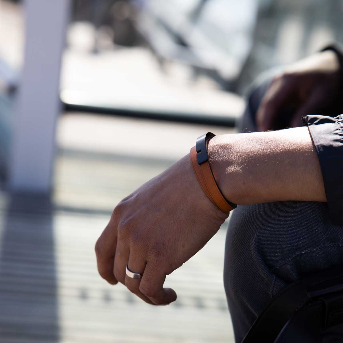 bracelet homme marron