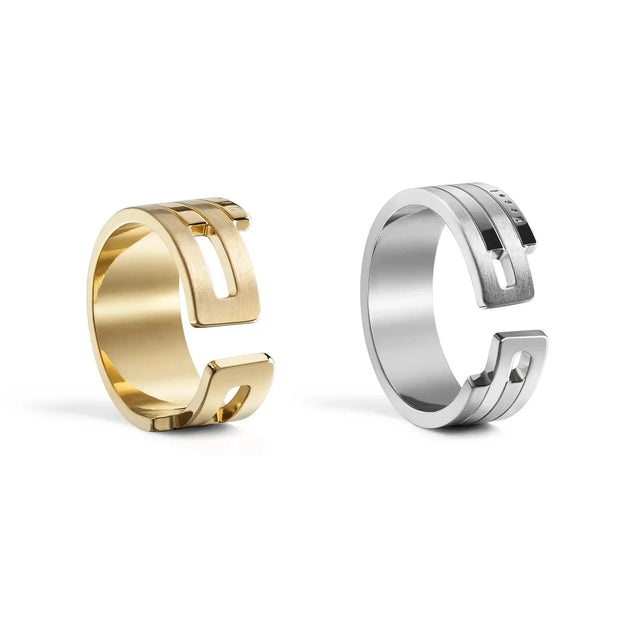 Duo bague couple argent or vermeil