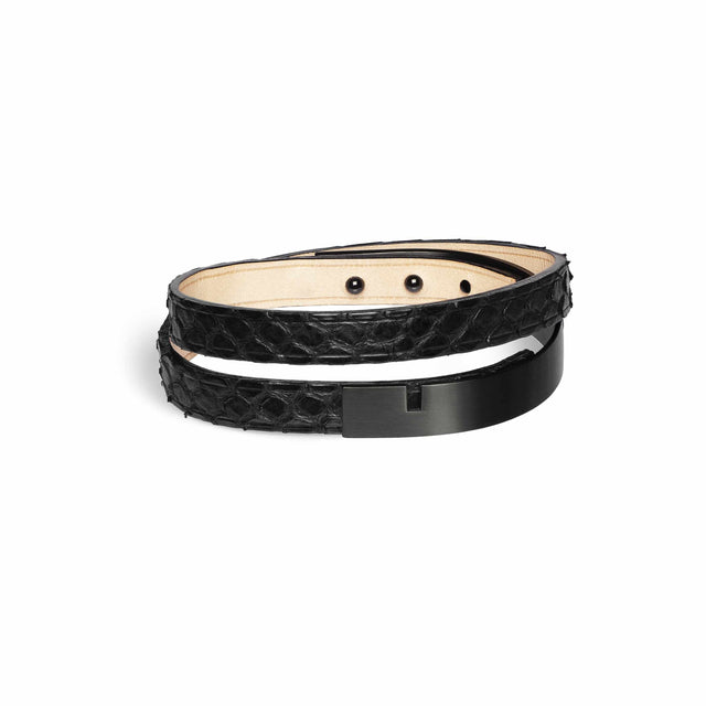bracelet personnalisé python noir