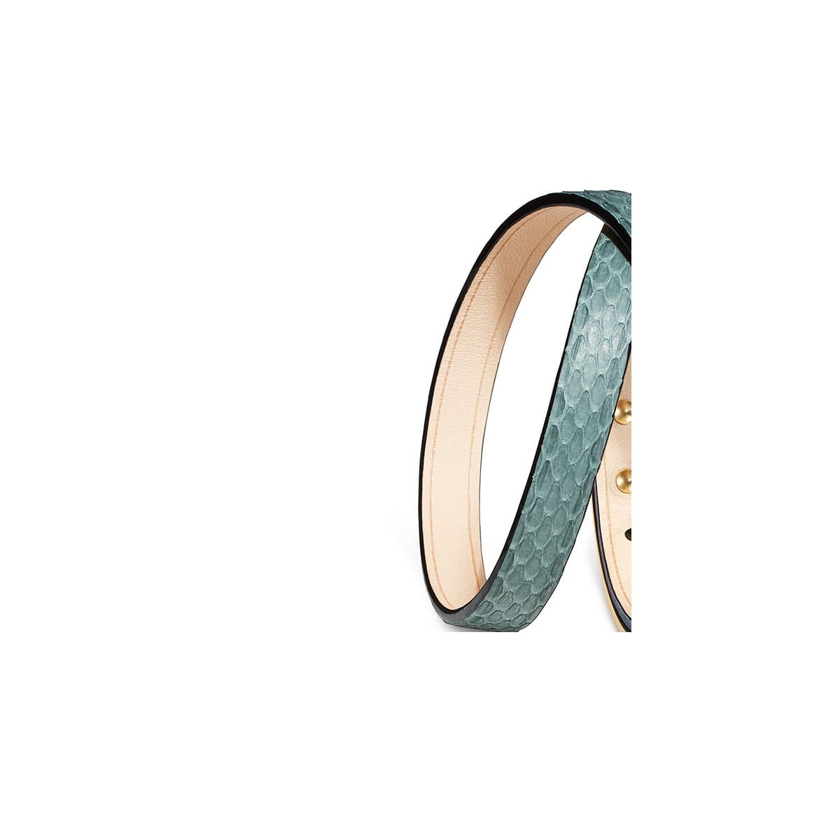 Correa de piel de pitón triple intercambiable. Pulsera U'TURN.