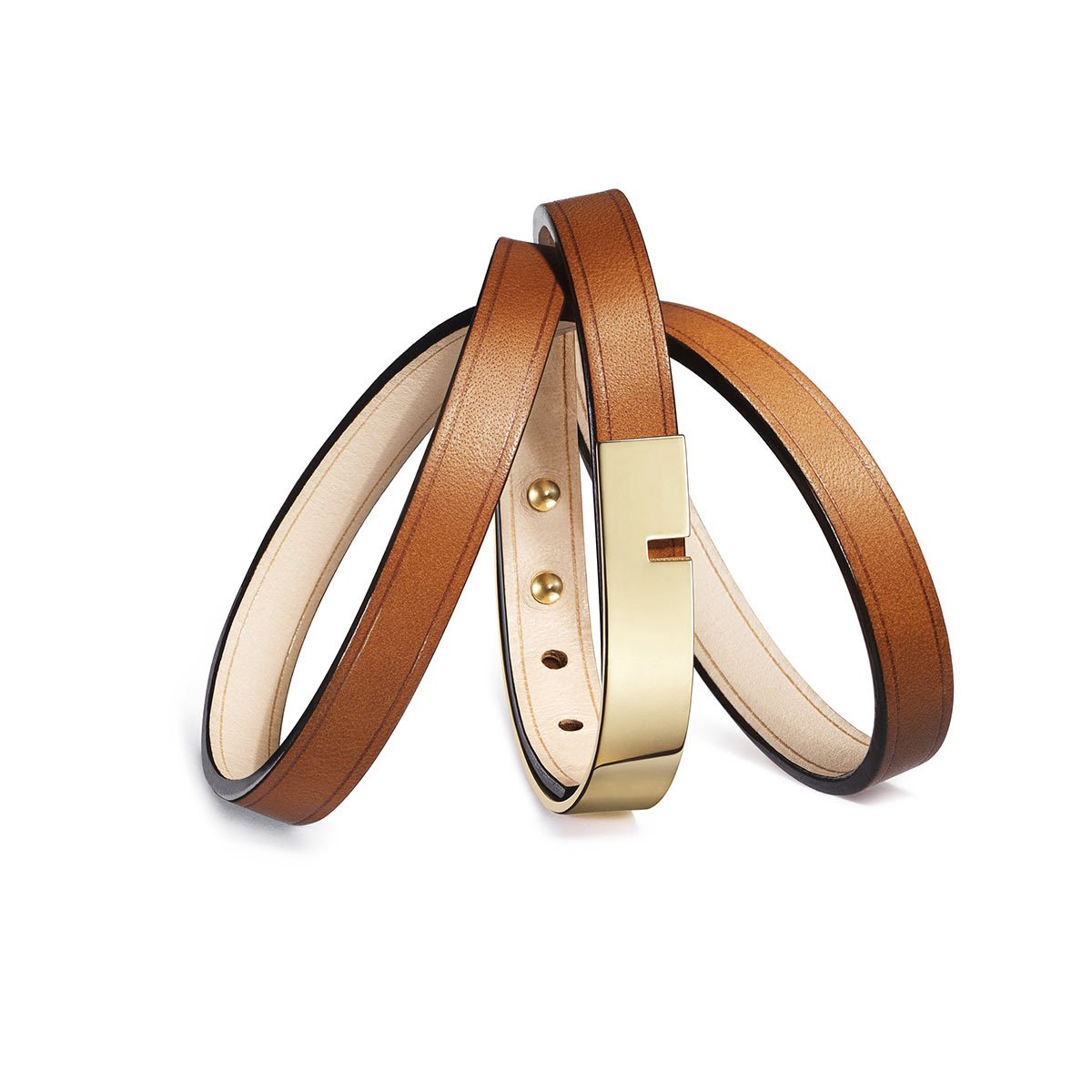 Pulsera cuero camel mujer | U'TURN